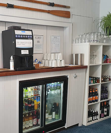 A range of refreshments from our honesty bar